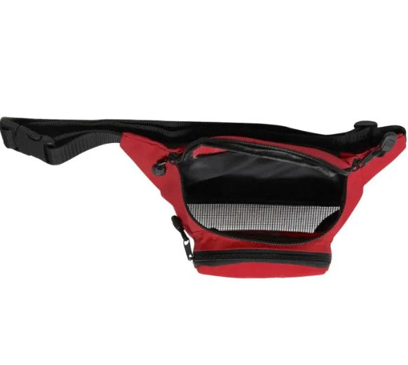 Kemp USA Fanny Pack with Mesh Drain Bottom No Logo Red medical supply