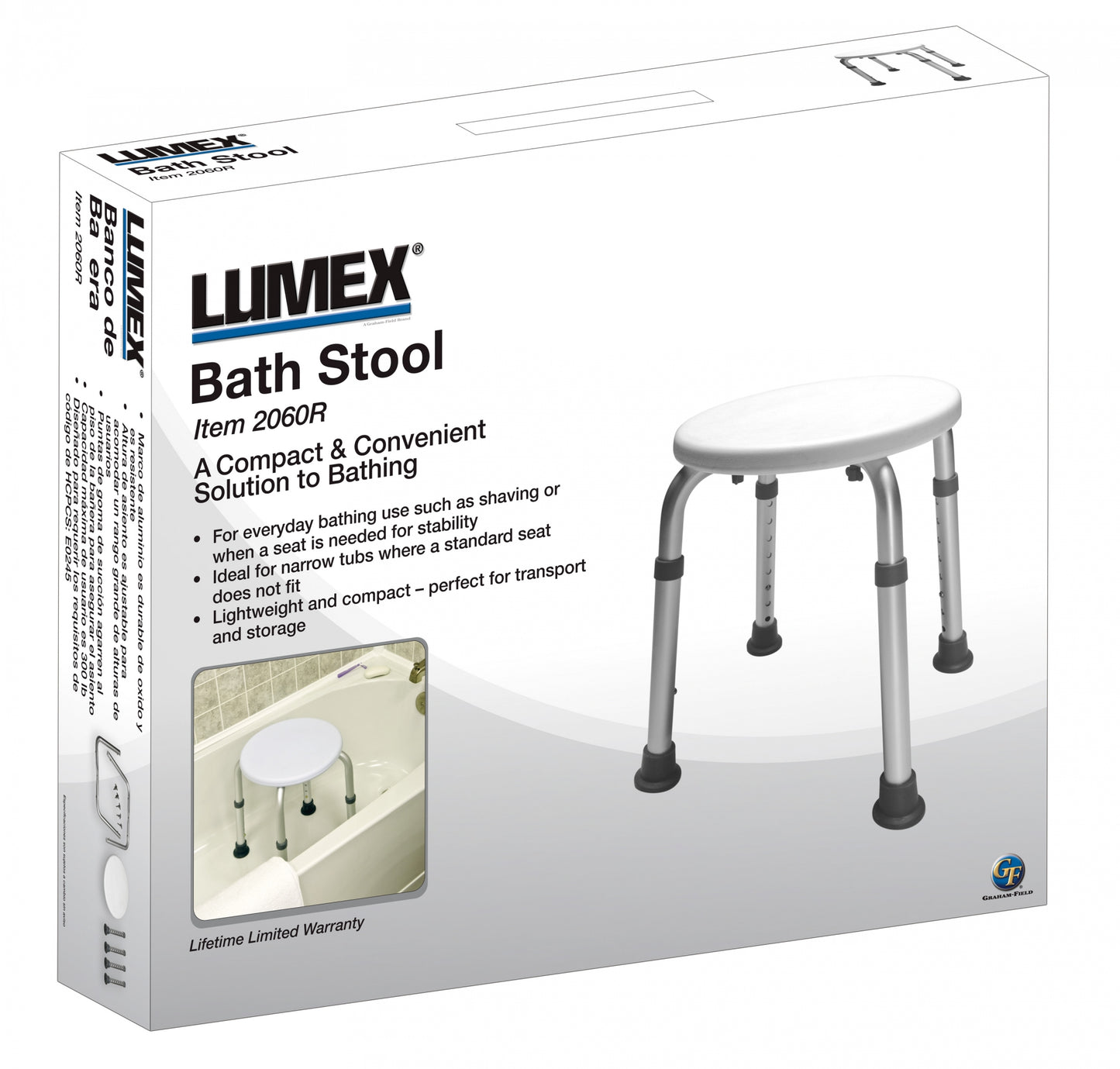 Lumex Round Bath Stool Retail 1 Each medical supply