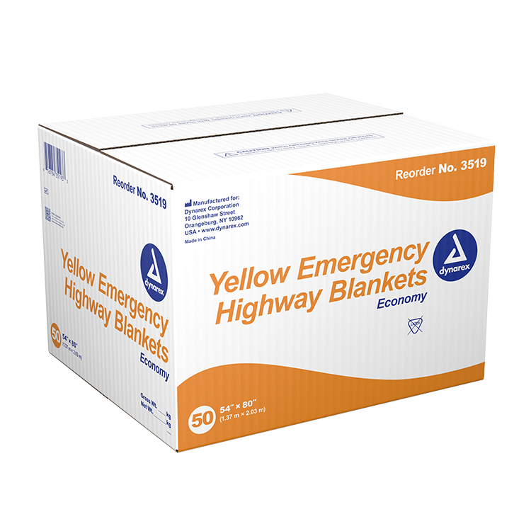 Dynarex Yellow Emergency Highway Blanket Economy 50/Case medical supply
