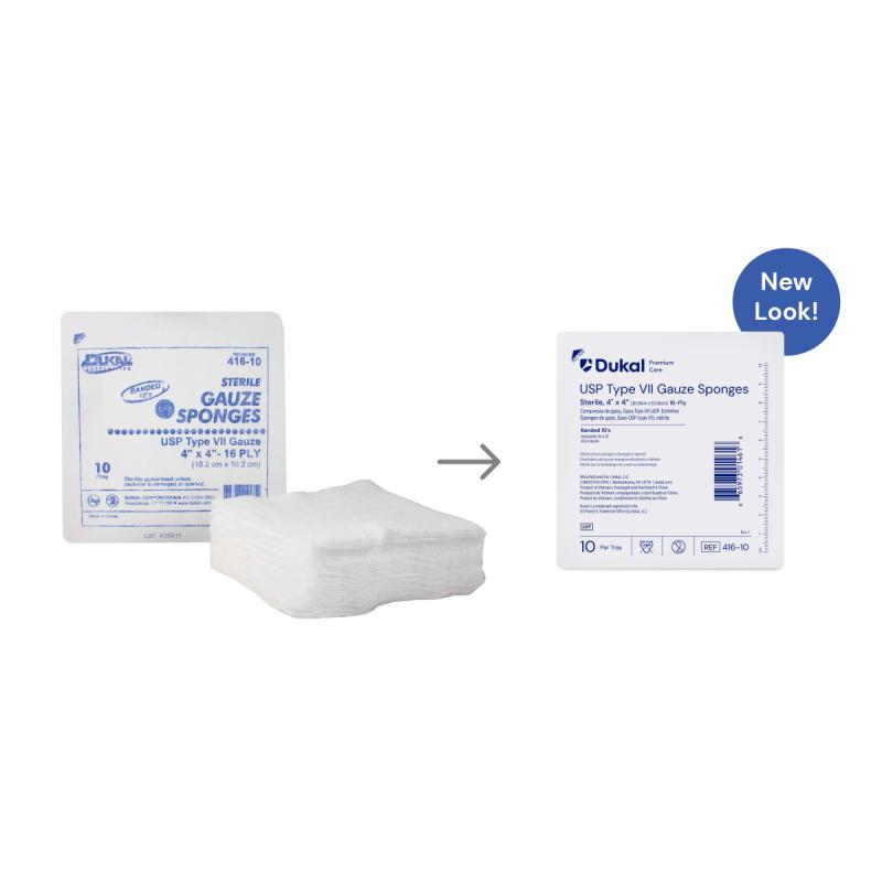 Dukal Premium Care Sterile Gauze Sponges 16-Ply 4 inch x 4 inch medical supply