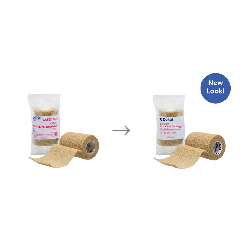 Dukal Non-Latex Cohesive Bandage 3 inch x 5 yds Tan medical supply