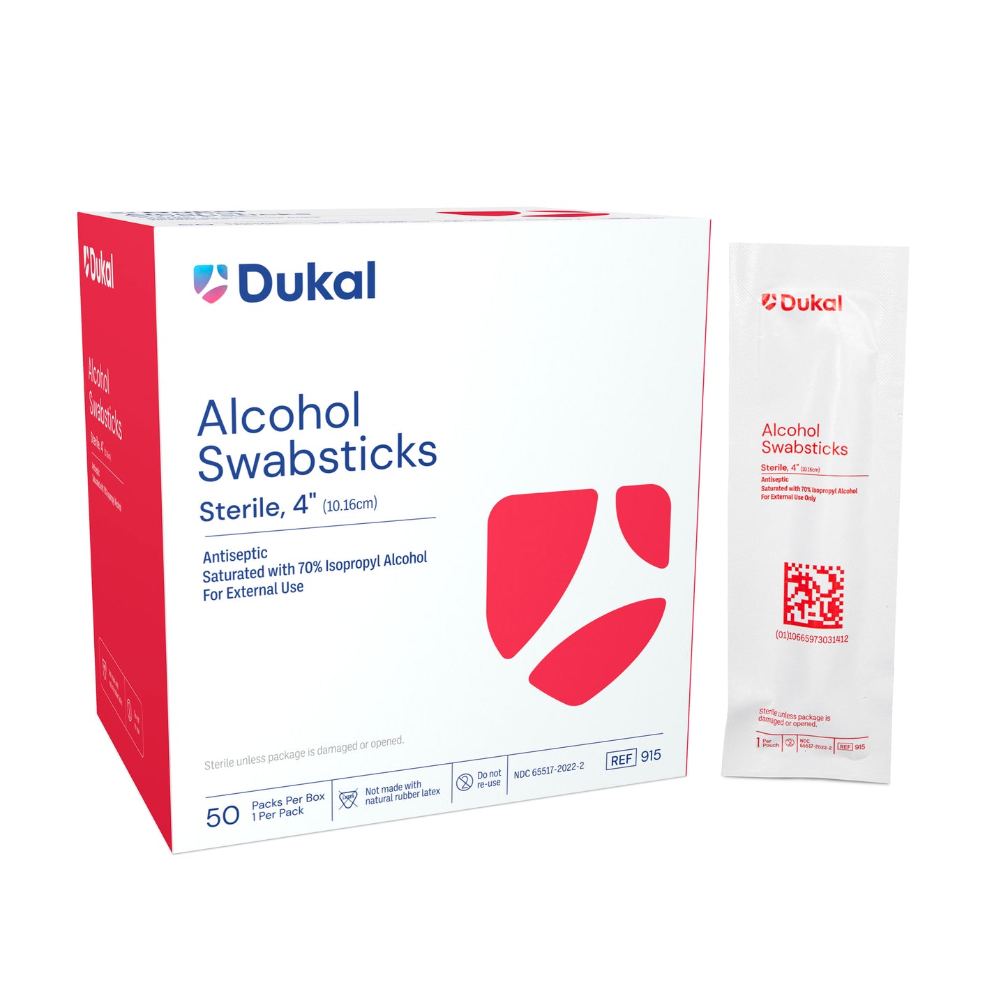 Dukal Alcohol Swabstick 1's Sterile Case of 500 medical supply