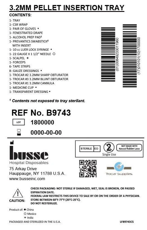 Trocar Supplies 3.2mm Resin Trocar Wrapped Kit Chlorascrub Tegaderm Medium Glove medical supply