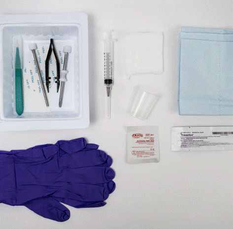 Trocar Supplies 4.5mm Stainless Steel Trocar Wrap Kit Large Gloves medical supply