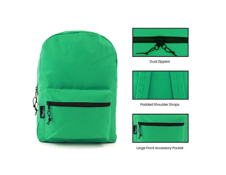 BigBox Basic Backpacks, Assorted, 17", Case of 24 (2363922) medical supply