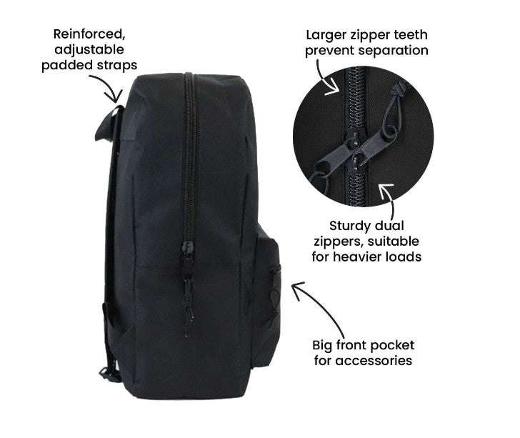 BigBox Basic Backpacks, Black, 15", Case of 24, $8.50/Each (2374671) medical supply