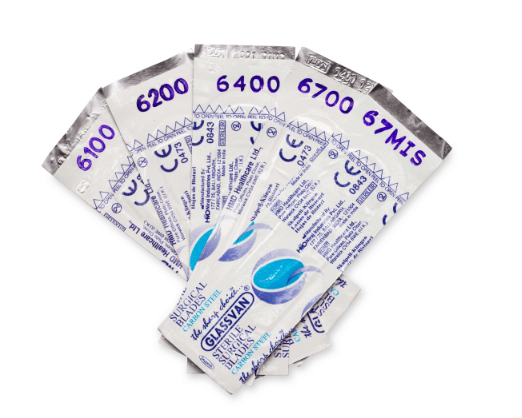 Myco Sterile Glassvan Carbon Steel Miniature Blades, Blade Size 6200, 12/Box (2002-62)