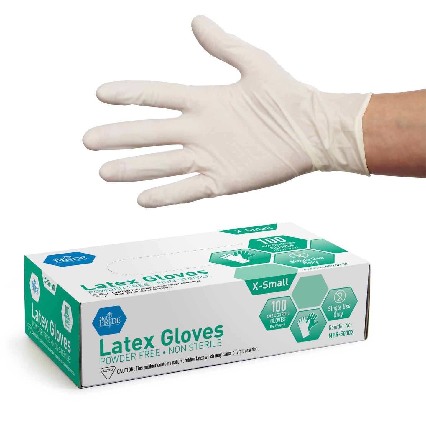 MedPride Latex General Purpose Glove X-Small medical supply