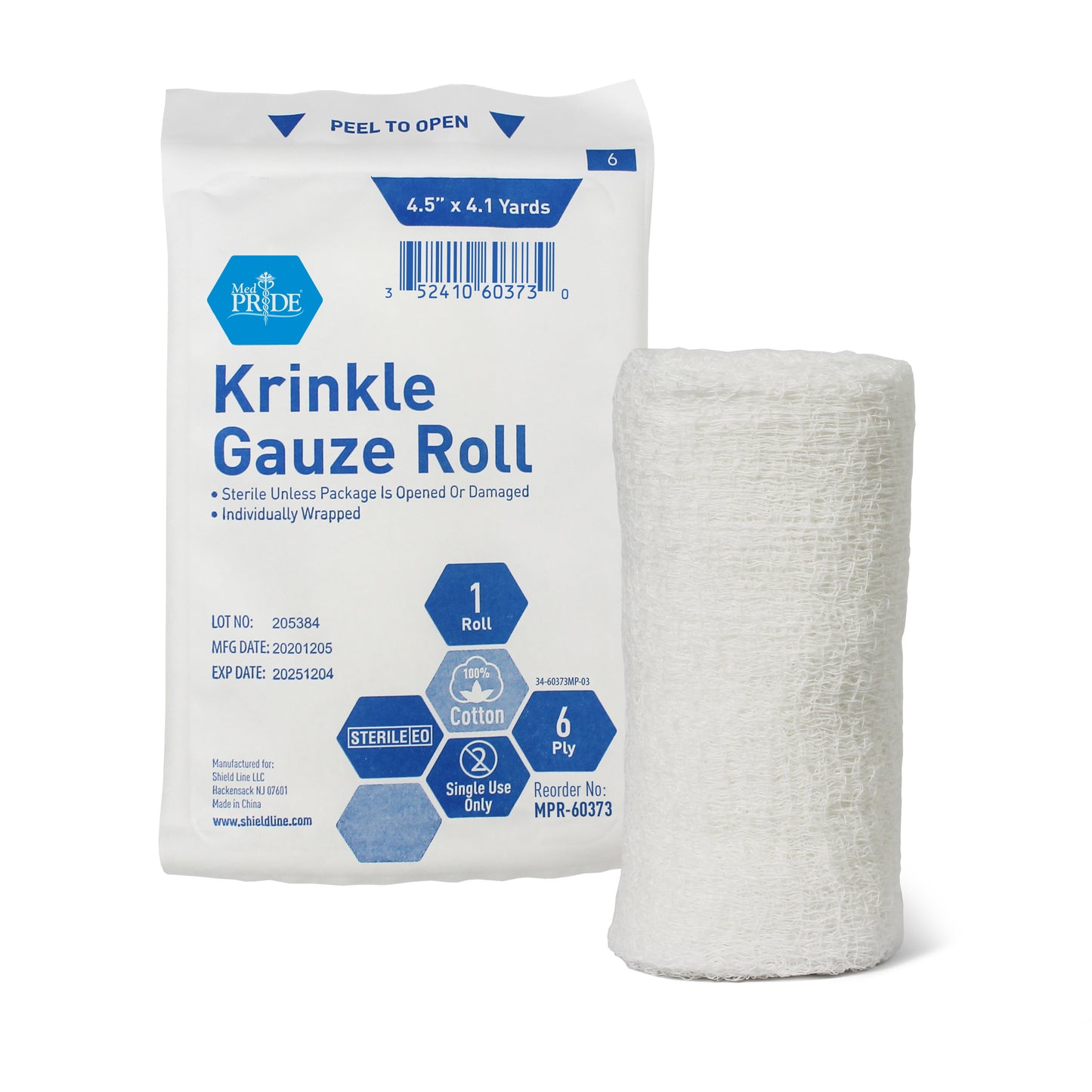 MedPride Krinkle Gauze Roll Sterile 100/cs medical supply