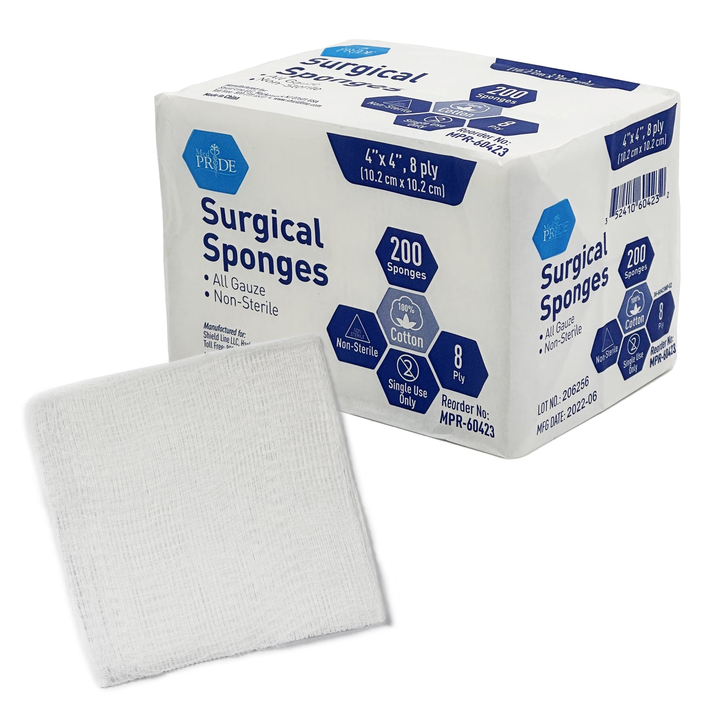 MedPride Surgical Gauze Sponge 4x4 8-Ply Case medical supply