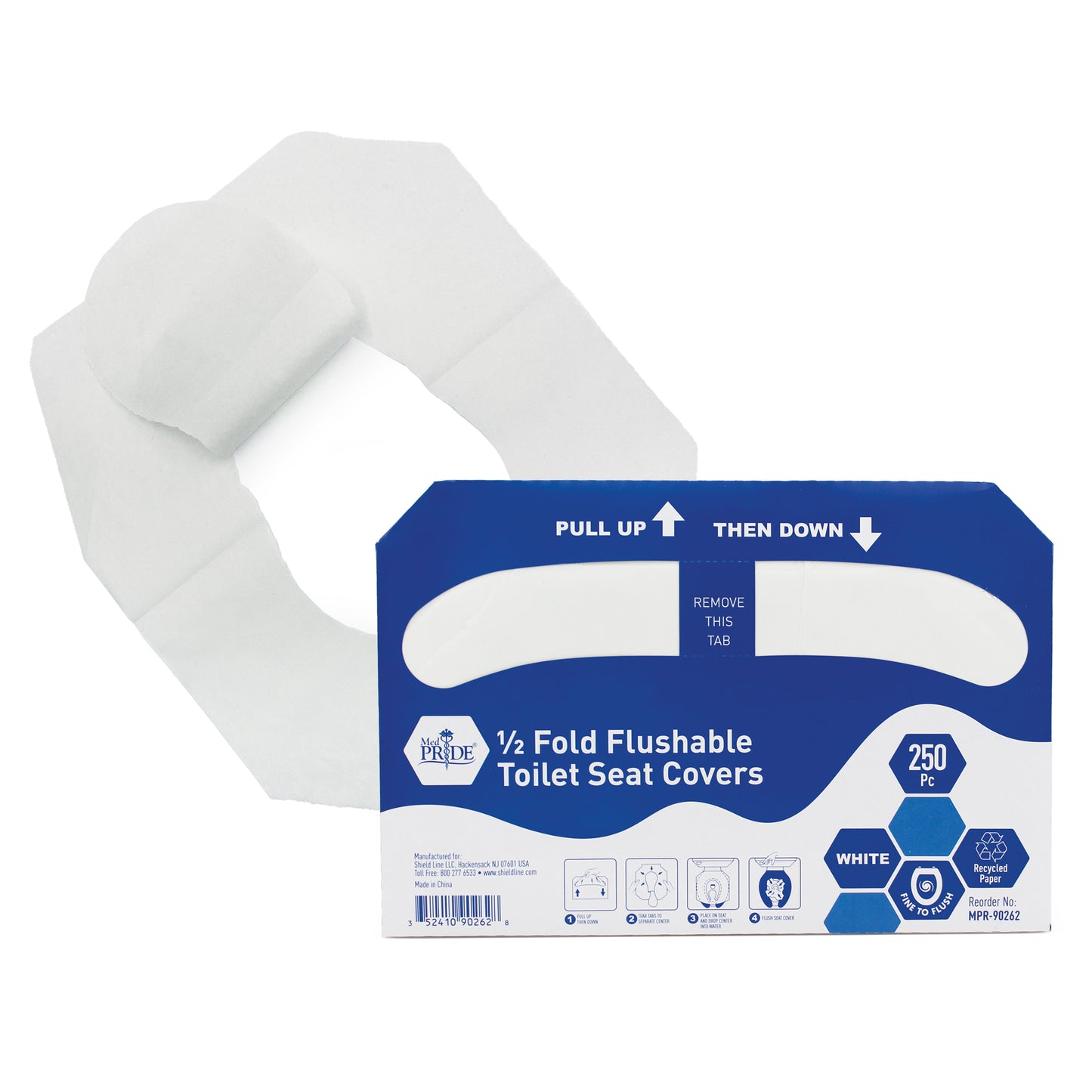 MedPride Toilet Seat Cover 20 Boxes of 250 medical supply