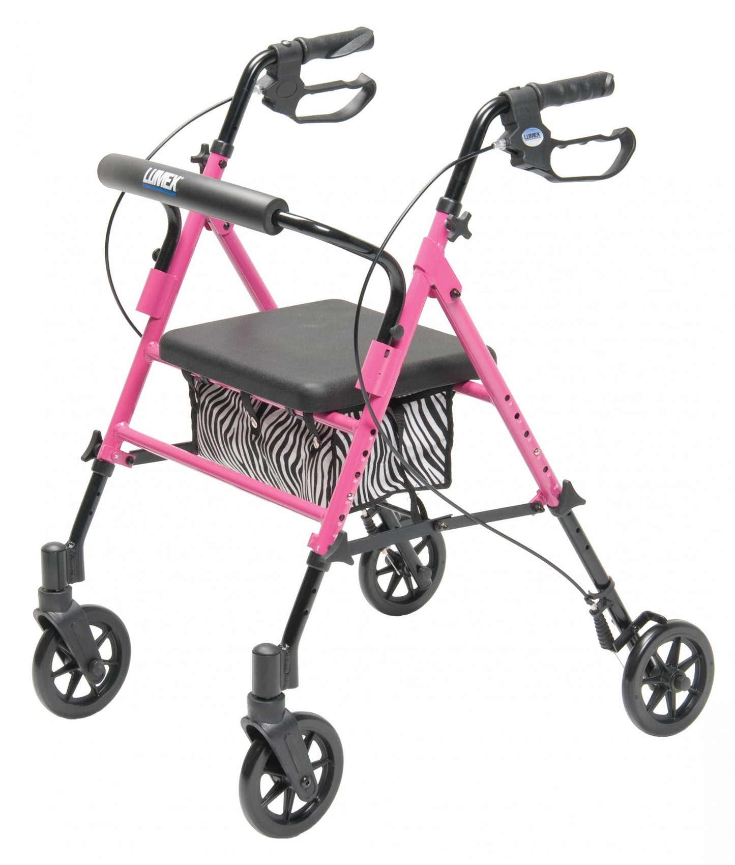 Lumex, Set n’ Go, Height Adjustable Rollator (RJ4700B), Pink