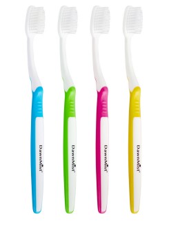 Dawn Mist Premium Adult Toothbrush 7.4 in 36 Tuft Case medical supply
