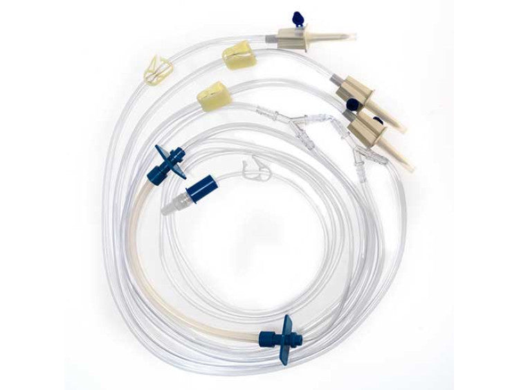 TrueCare Biomedix Trifurcated Pharmacy Transfer Tubing 3 Large Bore Spike Leads medical supply