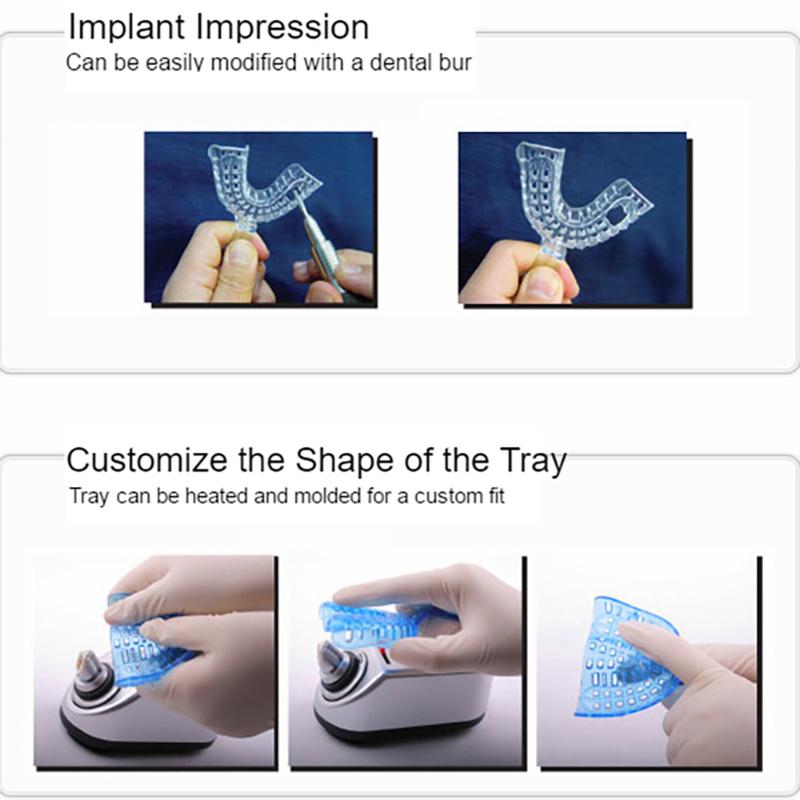 Dukal Dental Impression Tray Perforated #4 Medium Lower Blue 120 Case medical supply