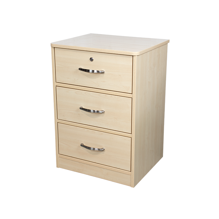 The Glenshaw Collection Three Drawer Nightstand Light Oak medical supply