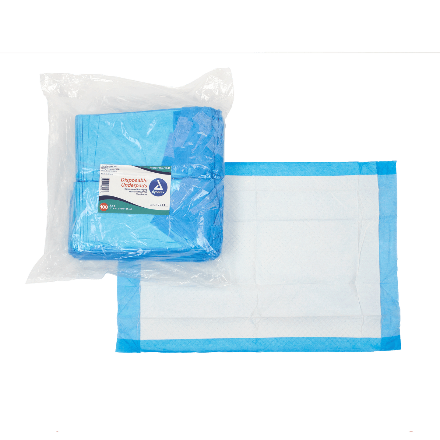 Dynarex Disposable Underpads 17x24 22g Case medical supply