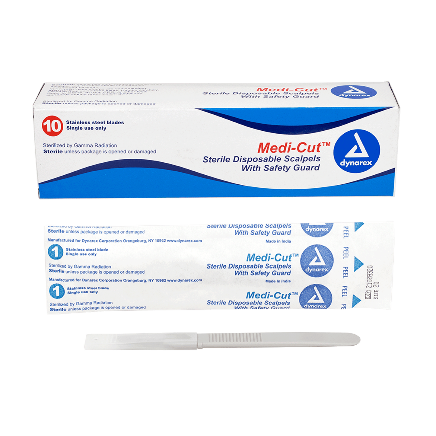 Medi-Cut Disposable Sterile Scalpels #20 10/bx medical supply