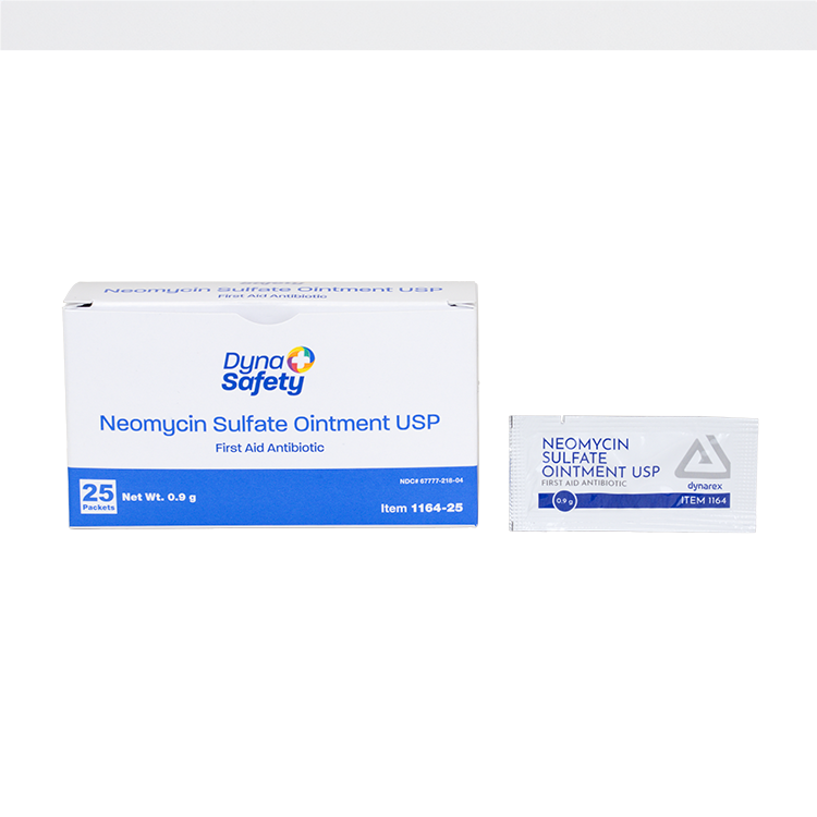 DynaSafety Neomycin Sulfate Ointment USP 0.9g 72/25/cs medical supply