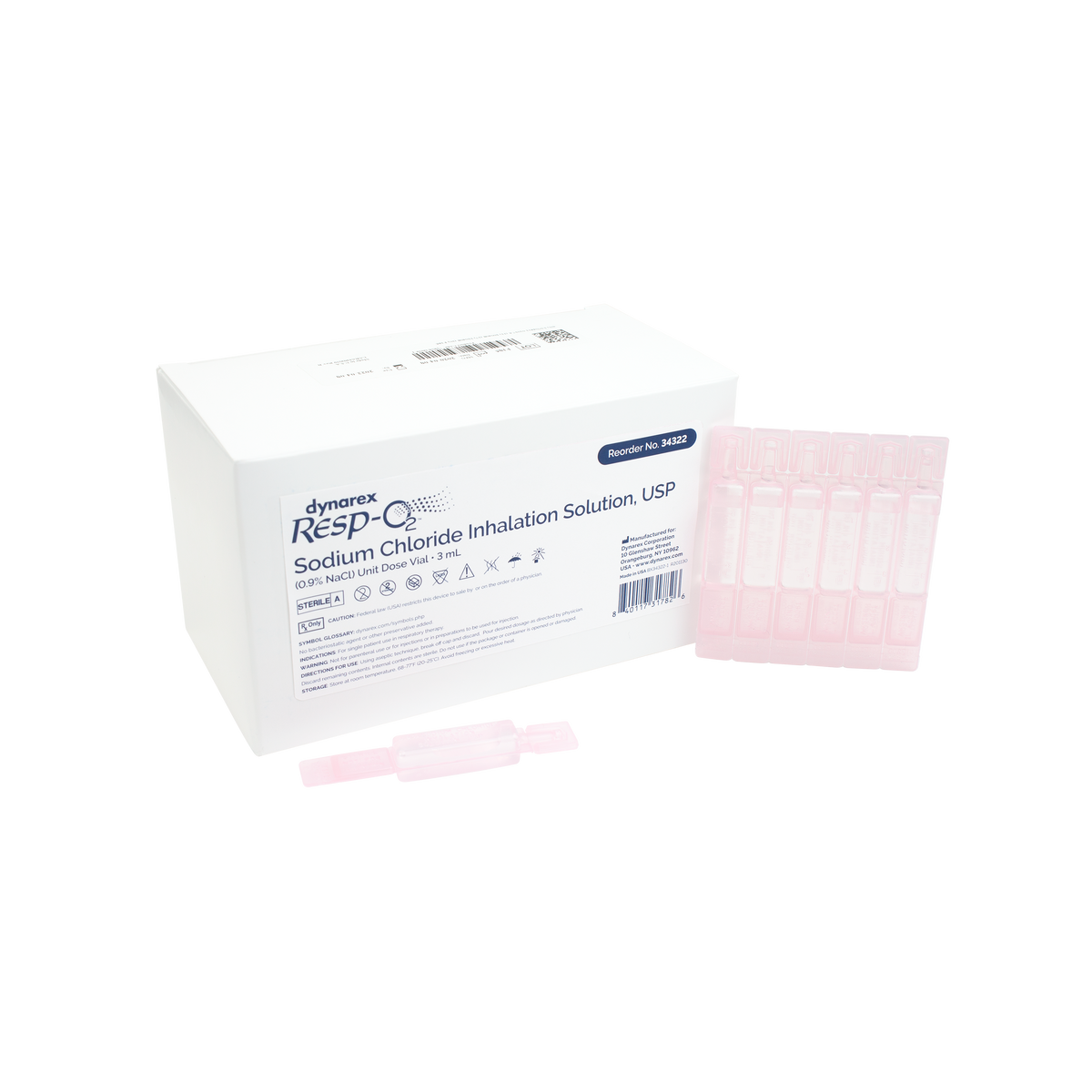Resp-O2 Sodium Chloride Inhalation Solution 0.9% 3 mL 10/100/cs medical supply
