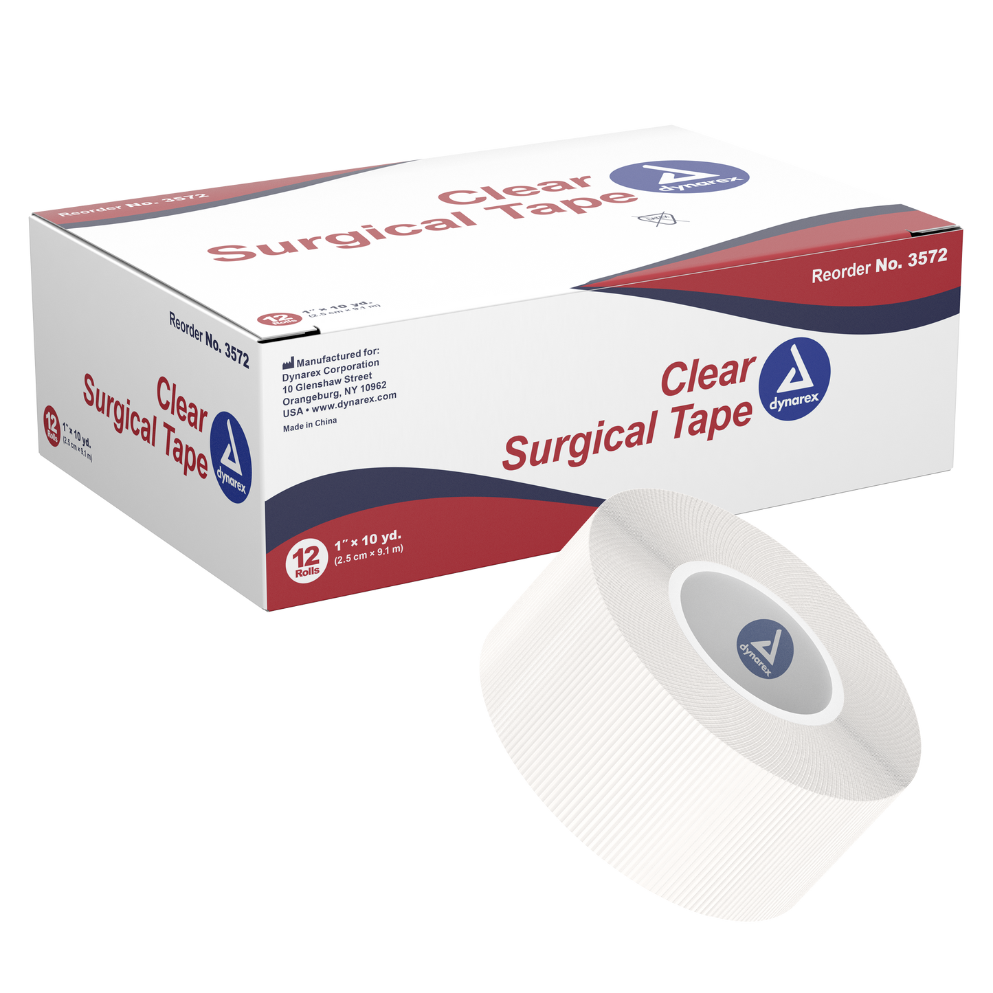 Dynarex Clear Surgical Tape 1 inch x 10 yd Case medical supply