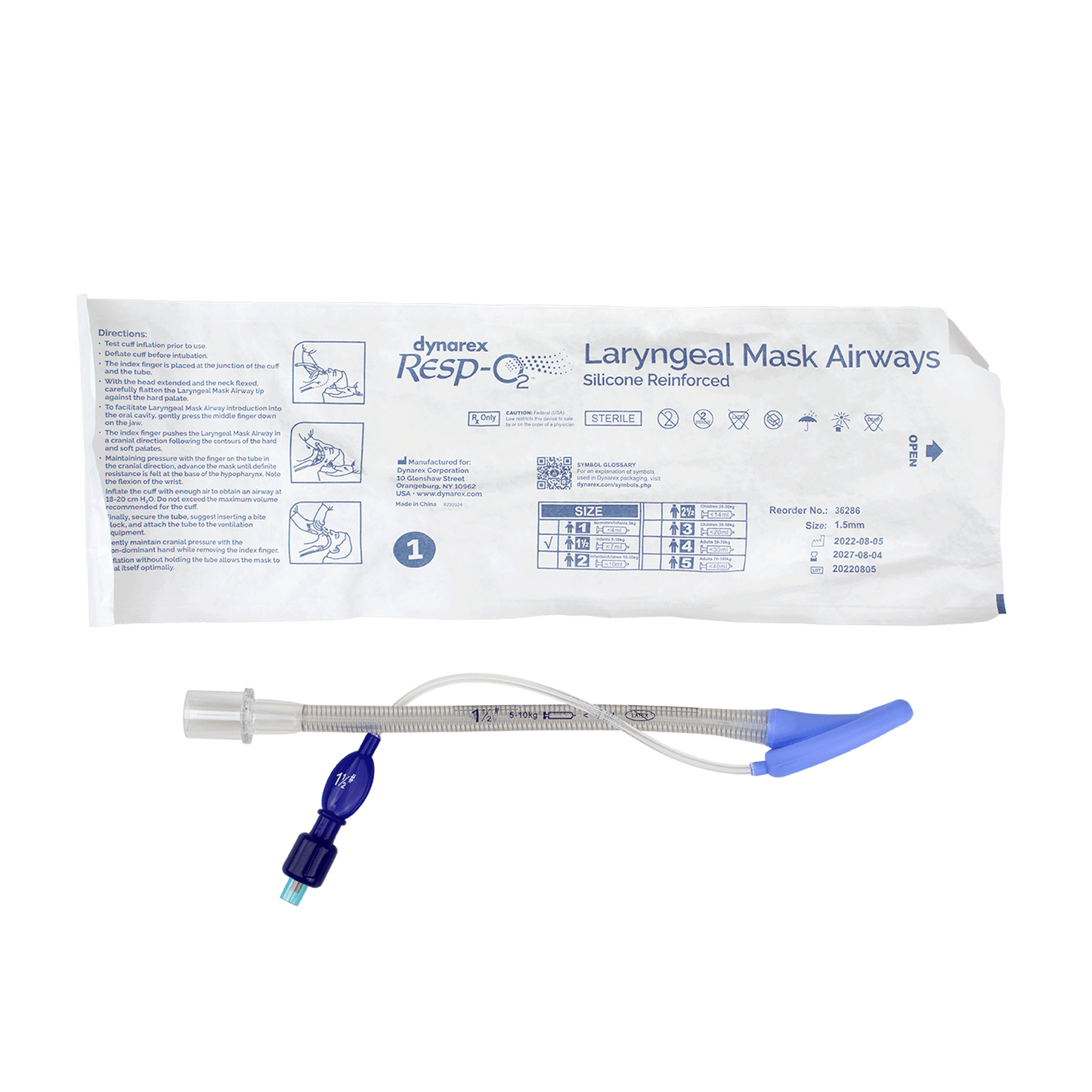Resp-O2 LMA Silicone Reinforced 1.5 mm Case medical supply