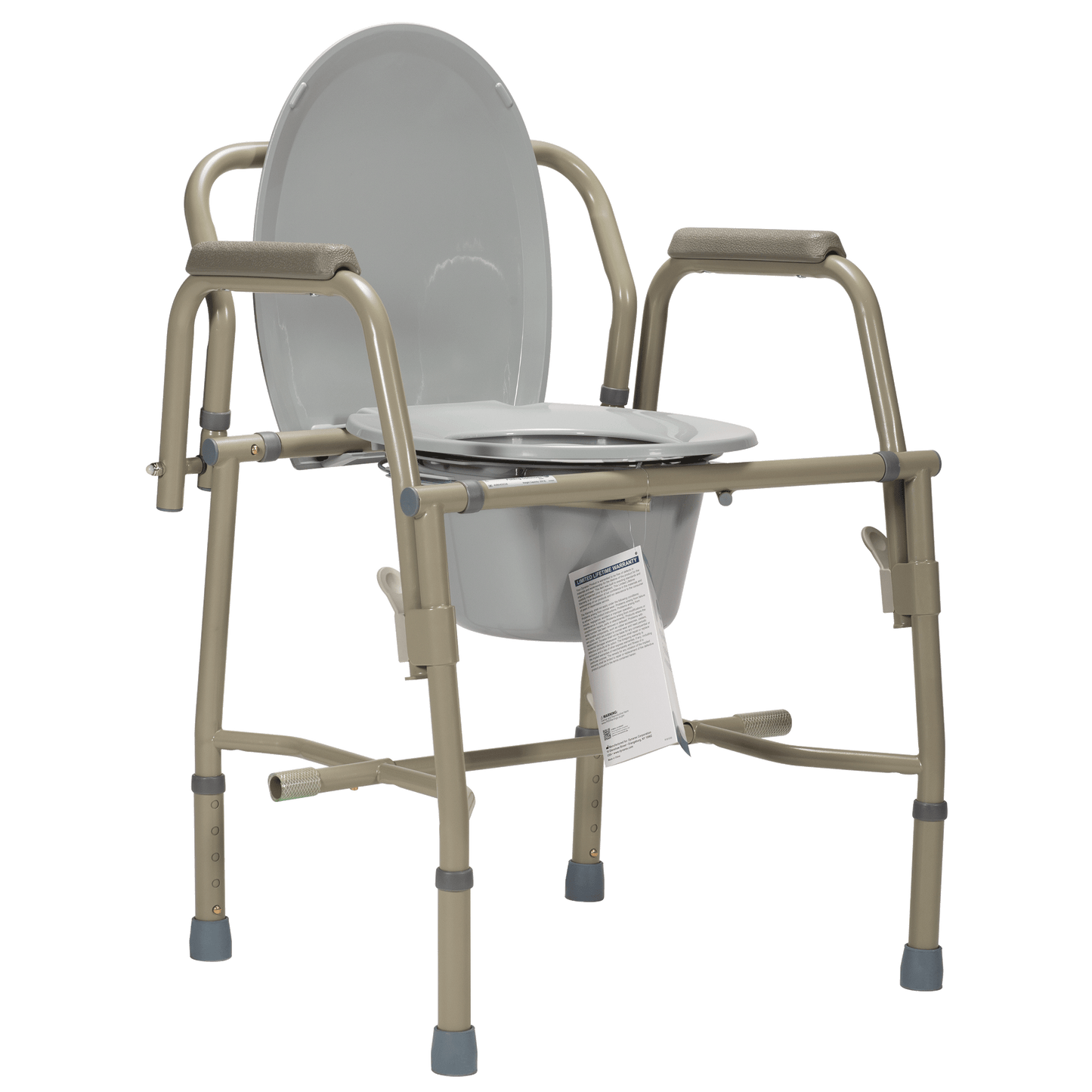 Dynarex Drop-Arm Commode Steel medical supply
