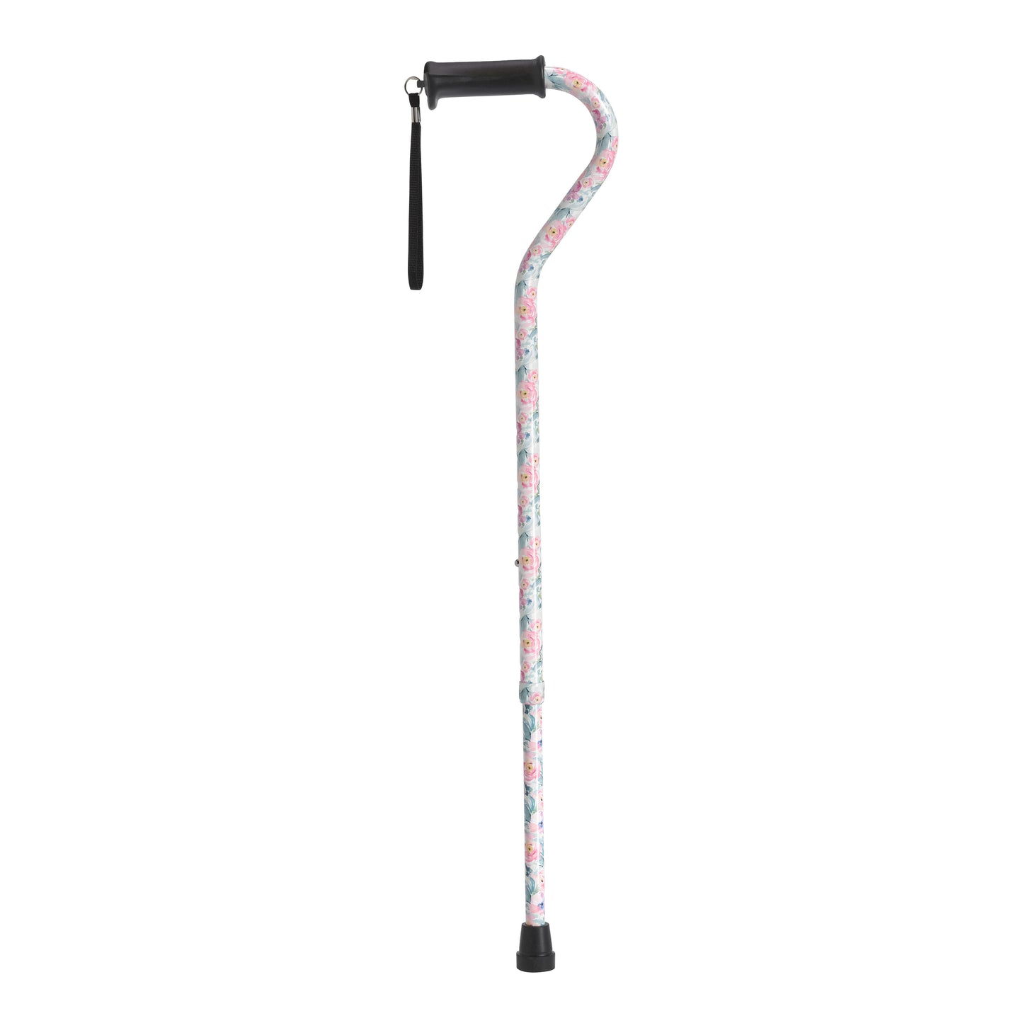 Drive Medical Adjustable Offset Handle Cane Gel Grip Floral medical supply