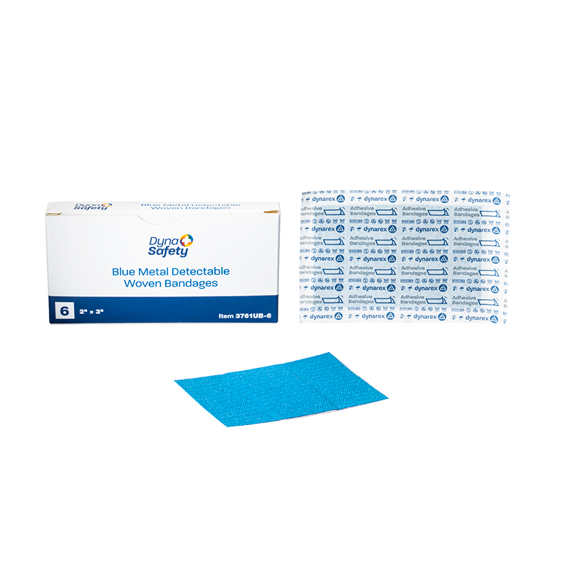 DynaSafety Blue Metal Detectable Woven Bandage XL 2 x 3 inch Case of 300 medical supply