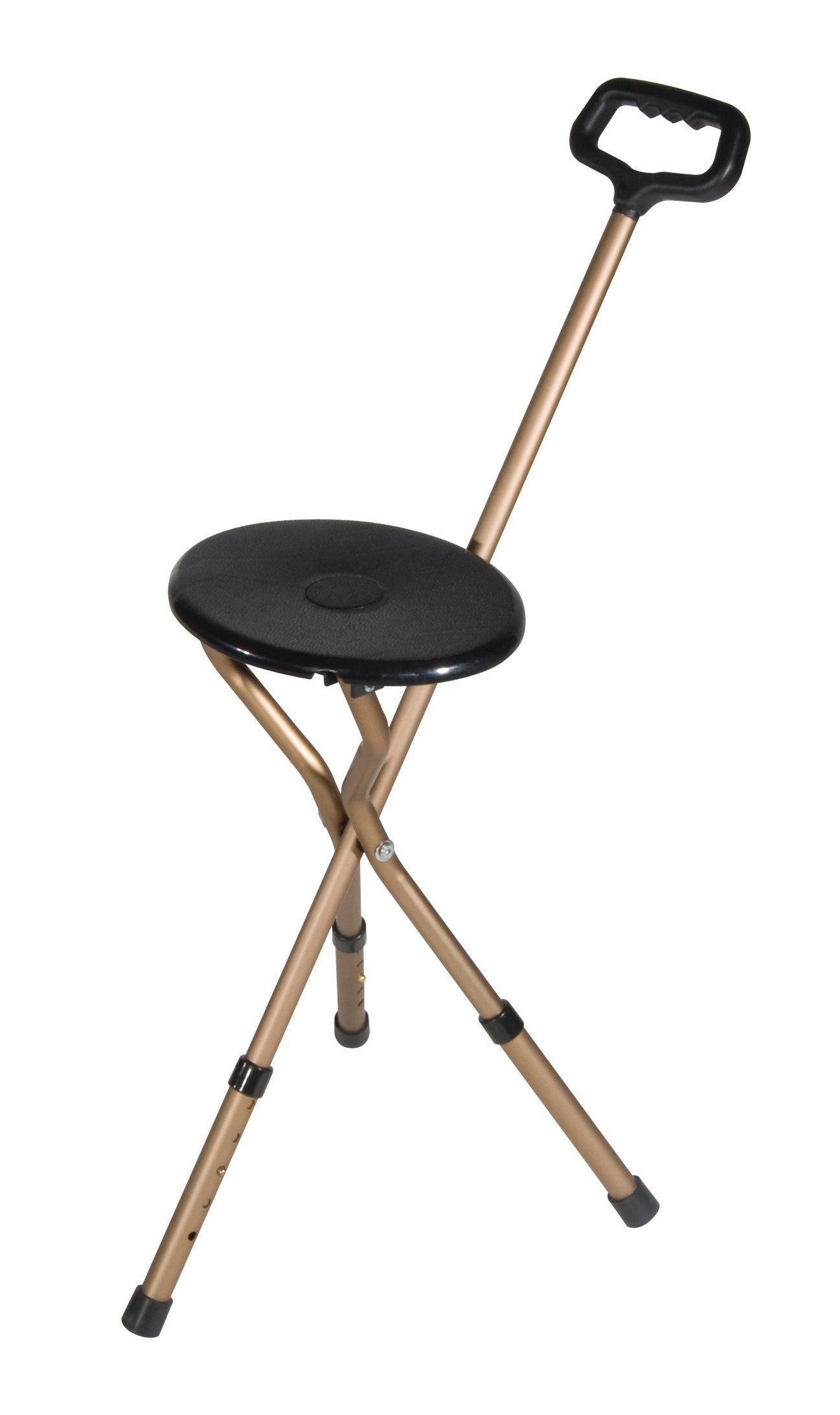 Drive Medical Folding Lightweight Cane Seat Bronze medical supply