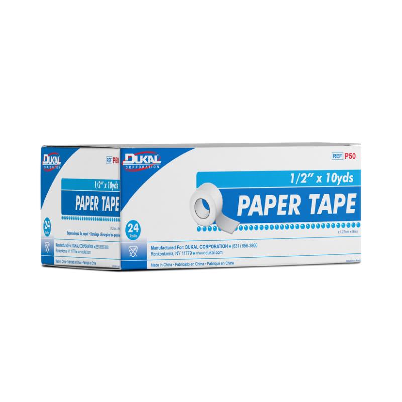 Dukal Paper Tape 1/2" x 10 yd Case of 288 medical supply