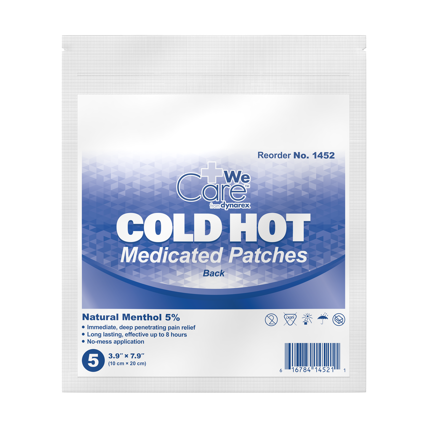 WeCare Cold Hot Medicated Patches Back 10 cm x 20 cm Case medical supply