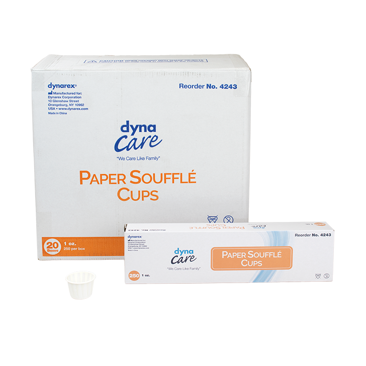 Dynarex Paper Souffle Cups 1 oz Case 20/250 medical supply