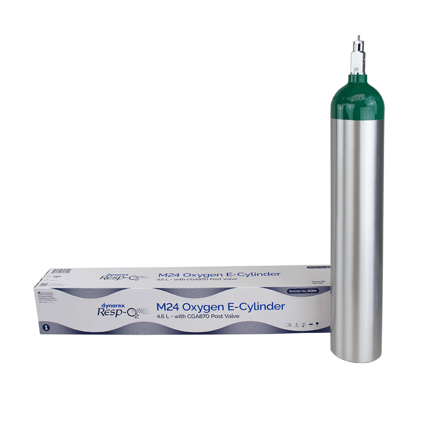Resp-O2 M24 Oxygen E-Cylinder Post Valve 4.6 L 1pc/cs medical supply