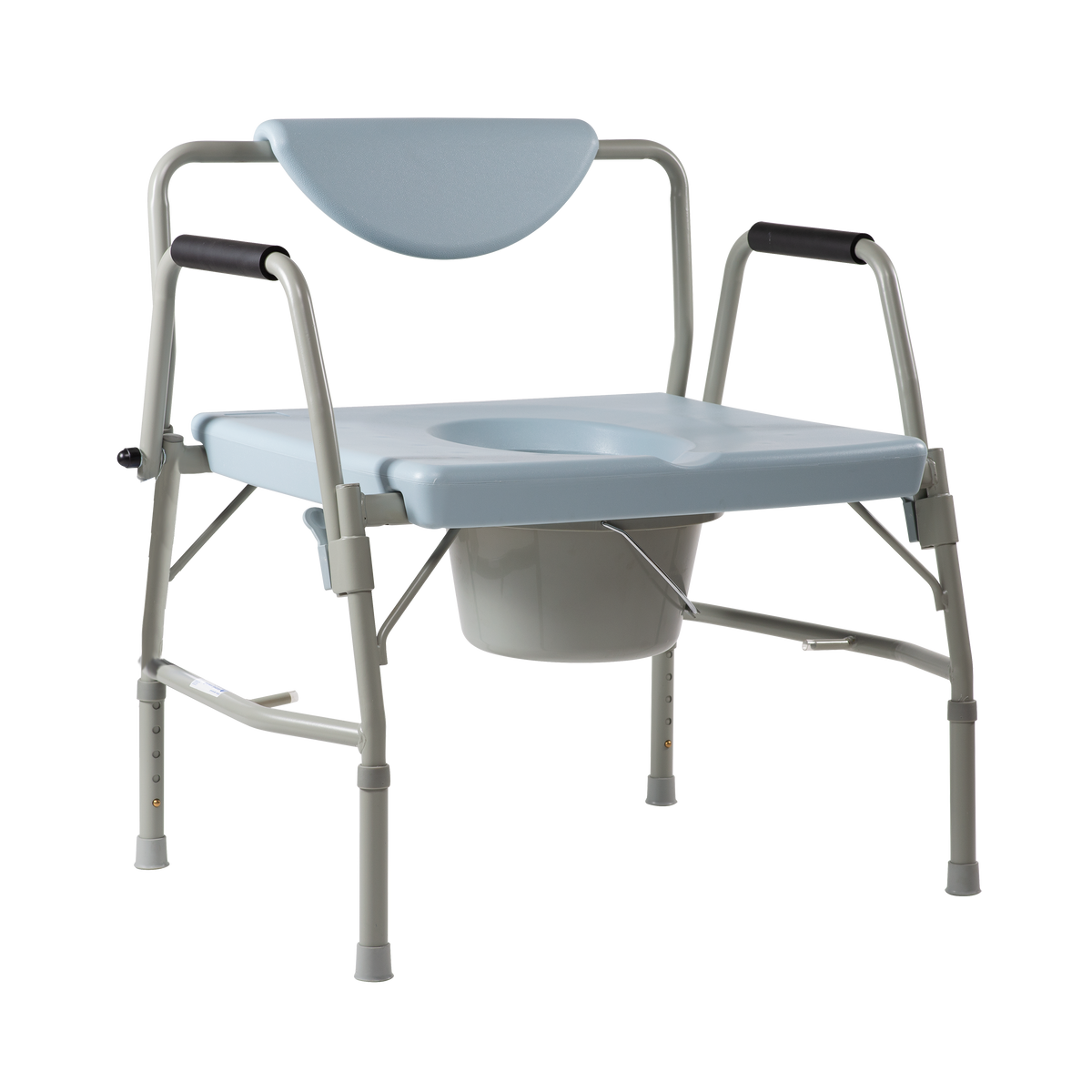 Bari+Max Bariatric Drop Arm Commode Steel 650 lbs medical supply