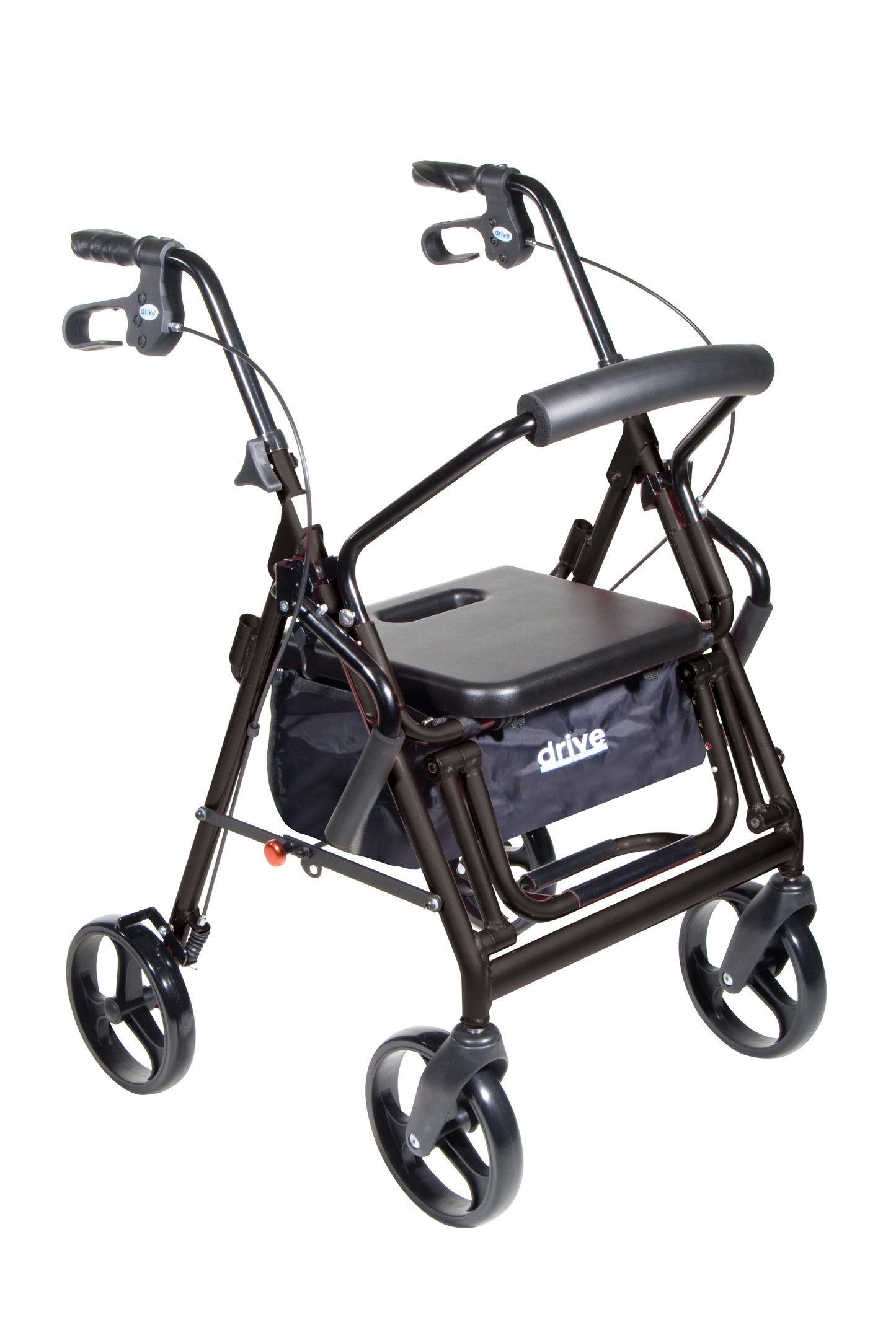 Drive Medical Duet Dual Function Transport Wheelchair Rollator Black medical supply