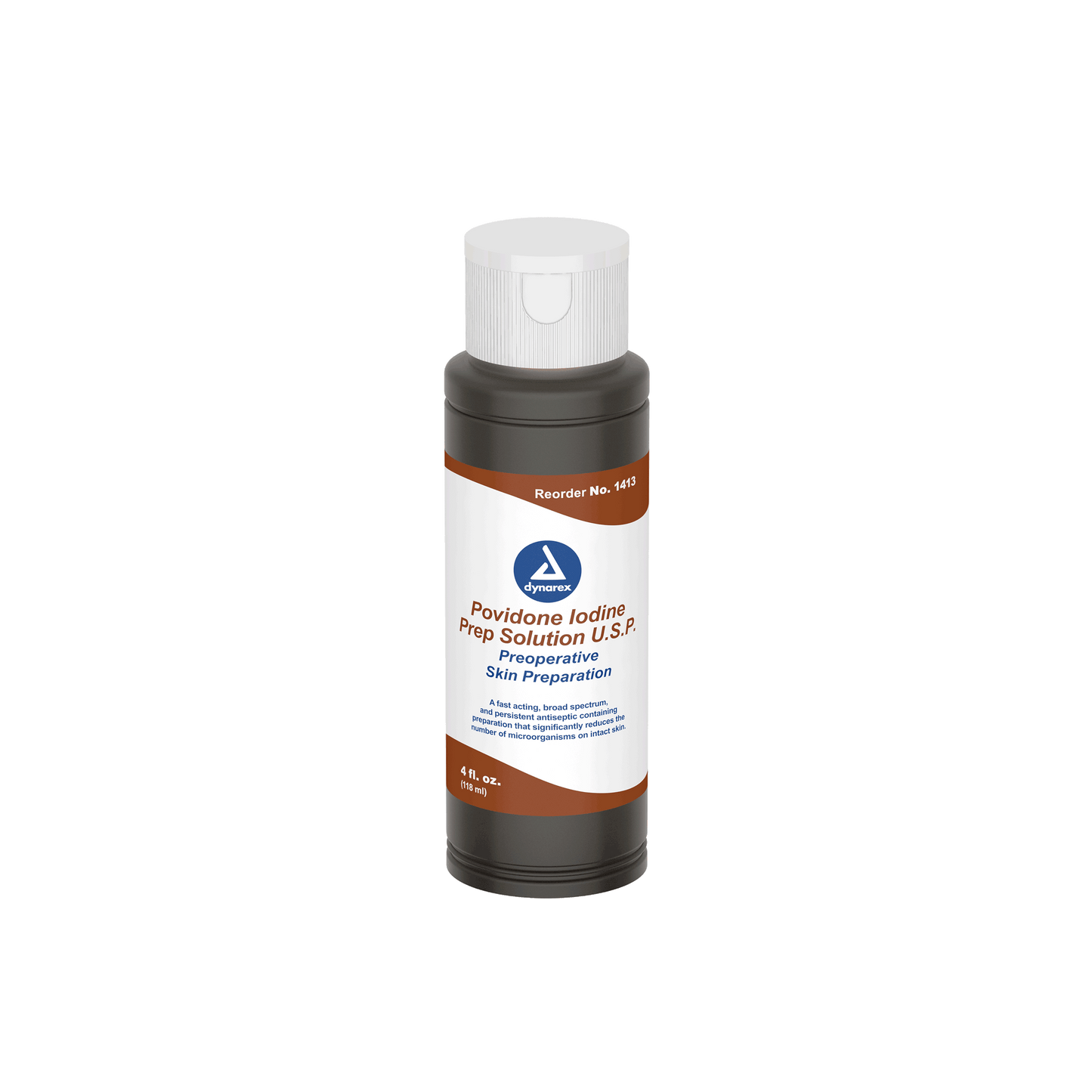 Dynarex Povidone Iodine Prep Solution 4 oz Bottle 48 Case medical supply