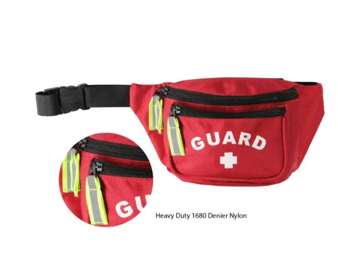 Kemp USA Premium Fanny Pack with GUARD Logo Red medical supply