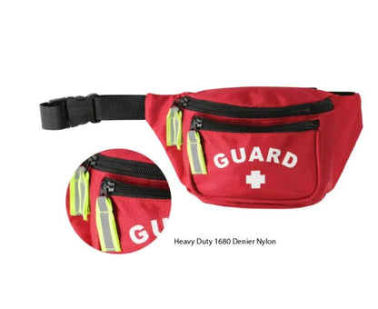 Kemp USA Premium Fanny Pack with GUARD Logo Red medical supply
