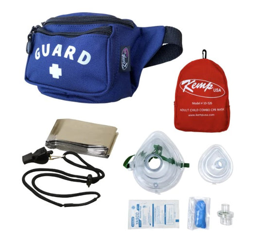 Kemp USA Fanny Pack with Lifeguard Essentials Navy medical supply