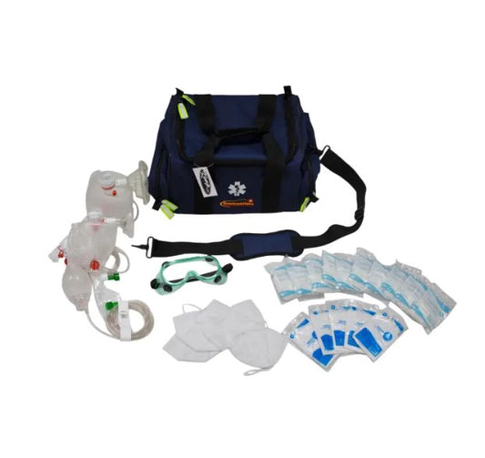 Kemp USA Maxi Trauma Bag with PPE Supply Pack Navy medical supply