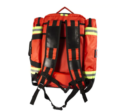 Kemp USA Tarpaulin Fluid Resistant Ultimate EMS Backpack Red medical supply