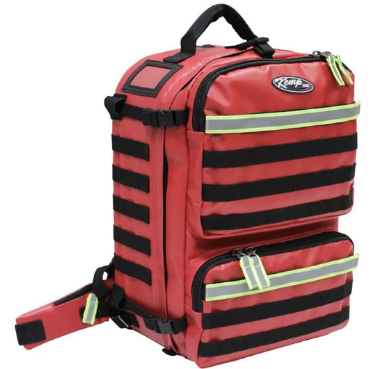 Kemp USA Premium Rescue and Tactical EMS Bag Red Tarpaulin medical supply