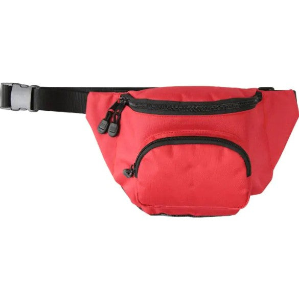 Kemp USA Fanny Pack with Mesh Drain Bottom No Logo Red medical supply