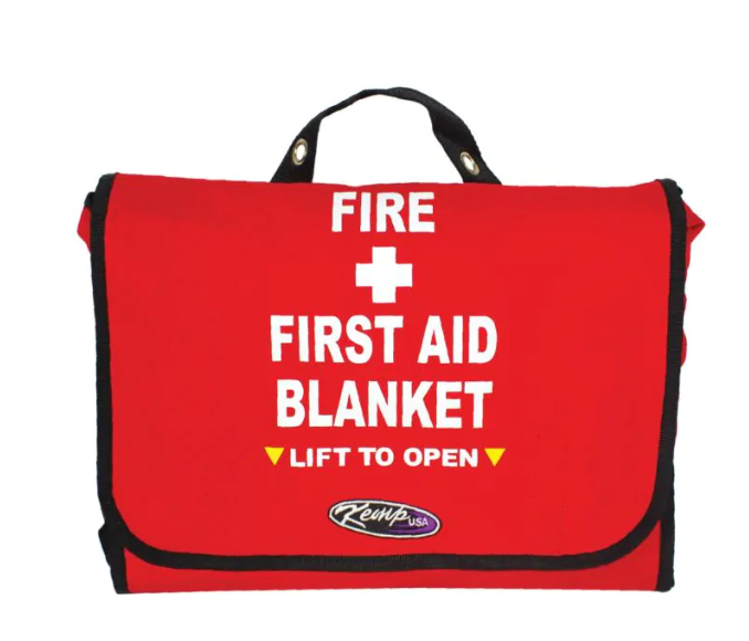 Kemp USA First Aid Blanket Bag with 80% Wool Blanket medical supply