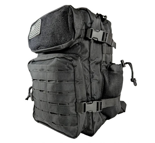 Kemp USA Small Assault Tactical Backpack for Military Army Black medical supply