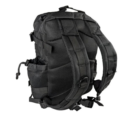 Kemp USA Small Assault Tactical Backpack for Military Army Black medical supply