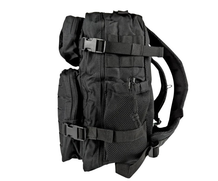 Kemp USA Small Assault Tactical Backpack for Military Army Black medical supply
