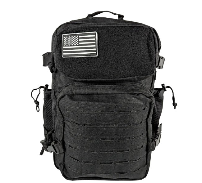Kemp USA Small Assault Tactical Backpack for Military Army Black medical supply