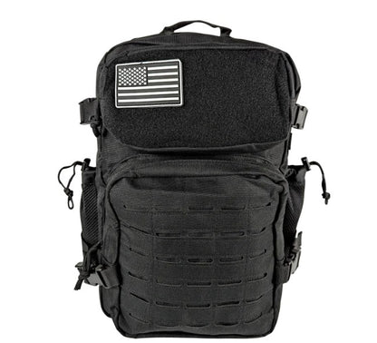 Kemp USA Small Assault Tactical Backpack for Military Army Black medical supply